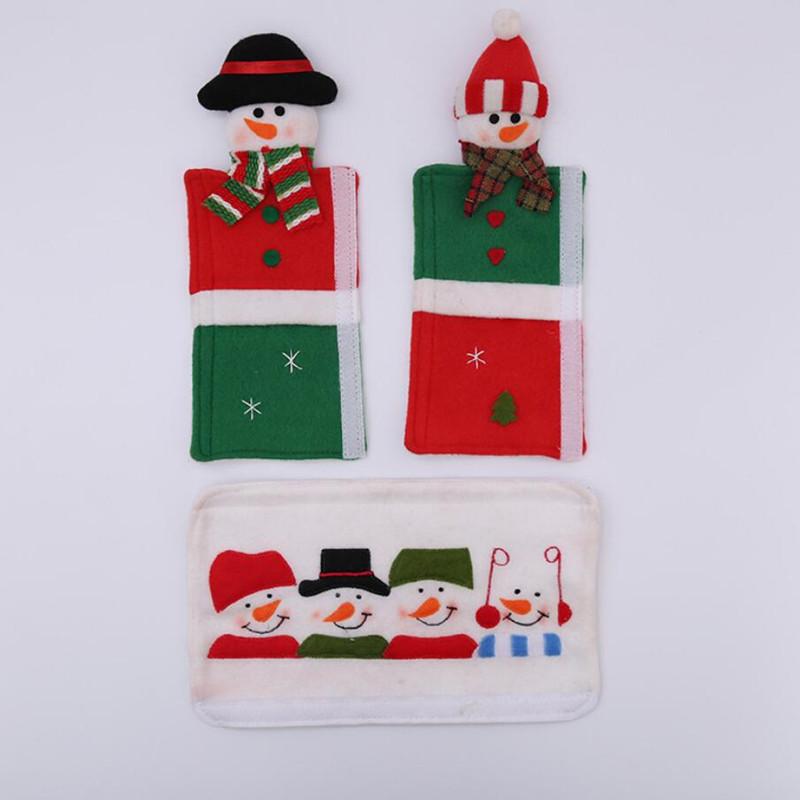 Snowman Kitchen Handle Covers