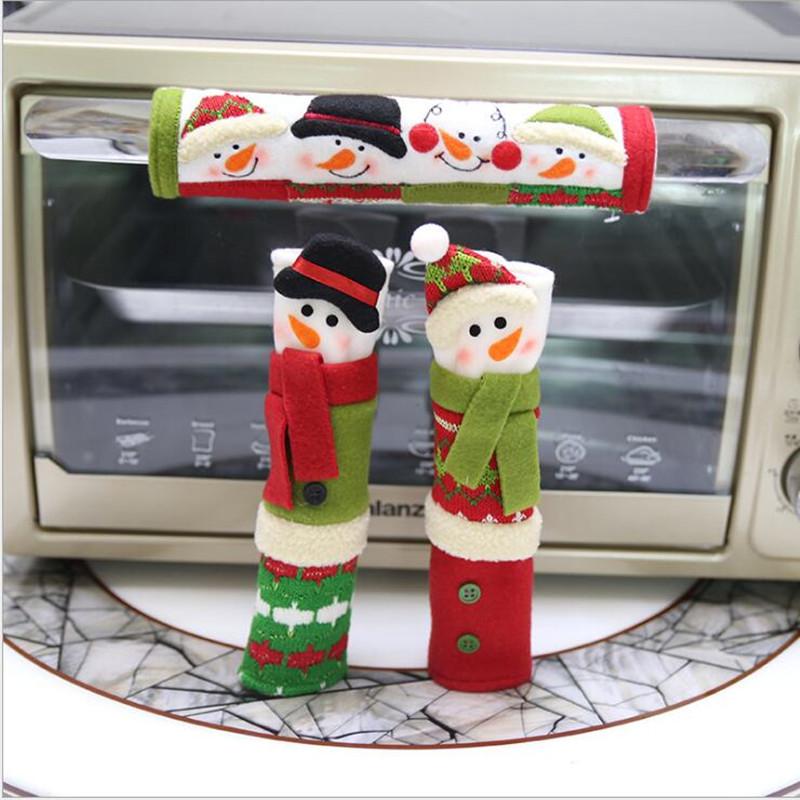 Snowman Kitchen Handle Covers